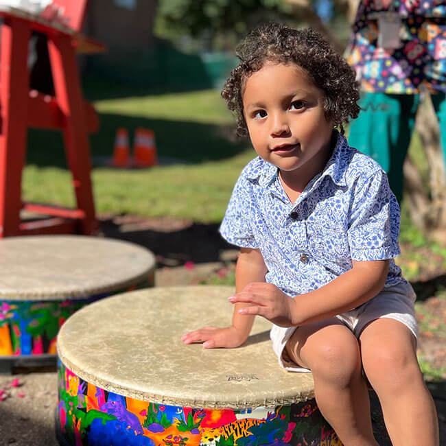 Child with drums